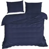 Eurofirany Bettwäsche 220x200 cm glatt aus Baumwollsatin Marine Farbe Dina Diva Linie (Parure de lit, 220 x 200 cm, 70 x 80 cm)
