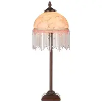 Casa Padrino Lampe de table baroque Multicolore Ø 20 x H. 53 cm - Meubles baroques et Art Nouveau