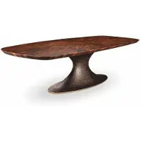 Casa Padrino Table de salle à manger de luxe brun / or jaune antique 260 cm - Meubles de salle à manger