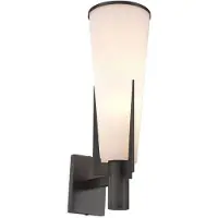 Casa Padrino Applique murale de luxe bronze / blanc 13 x 19 x H. 40,5 cm - Applique murale élégante en métal avec abat-jour en verre - Luminaires de luxe