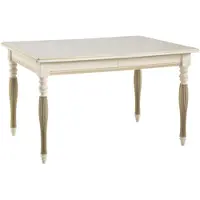 Casa Padrino Luxe Table de salle à manger baroque Crème / Or 130-330 x 100 x H. 77,5 cm - Table de cuisine à rallonges