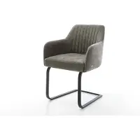 DELIFE Cantilever Greg-Flex bouclé doux couleur boue pied cantilever plat noir resorts ensachés