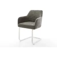 DELIFE Cantilever Greg-Flex bouclé doux couleur boue pied cantilever plat blanc resorts ensachés