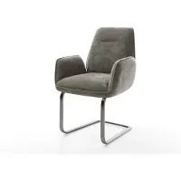 DELIFE Cantilever Zoa-Flex bouclé doux couleur boue pied cantilever plat grafiete resorts ensachés
