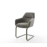 DELIFE Cantilever Pejo-Flex bouclé doux couleur boue pied cantilever plat aspect titane resorts ensachés