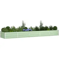 vidaXL Jardinière Vert Pastel 195 X 100 X 45 Cm Acier Galvanisé