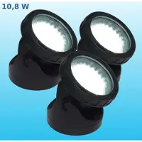 Casa Padrino Luxe Lampes à LED pour fontaines, lot de 3, noir