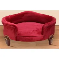 Casa Padrino Baroque Lit pour chien Royal rouge Boardeaux / brun / or - Meubles pour chiens baroques - Meubles pour animaux baroques