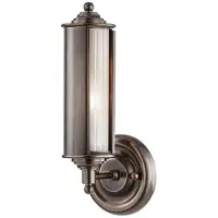 Casa Padrino Applique murale de luxe Bronze / Blanc 12,1 x 12,7 x H. 31,1 cm - Collection de luxe