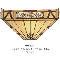 Casa Padrino Tiffany Applique murale Diamètre 36 x 18 cm Lampe Lampe murale