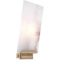 Casa Padrino Applique murale de luxe albâtre / laiton antique 15 x 8 x H. 28,5 cm - Lampe murale avec abat-jour en albâtre - Qualité de luxe