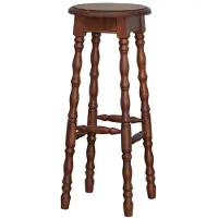 Casa Padrino Tabouret de bar brun de style rustique 35 x 35 x H. 82 cm - Chaise de bar en bois massif de style rustique