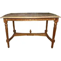 Casa Padrino Table basse style baroque, finition dorée, avec plateau en marbre crème, dimensions : 96 x 64 x 58 cm - Édition limitée
