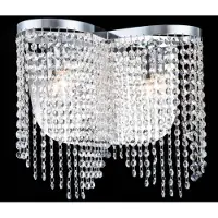 Casa Padrino Applique murale baroque cristal nickel 40,5 x H 35 cm style antique - Applique murale éclairage
