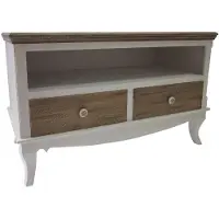 Casa Padrino Meuble TV de style rustique , blanc/marron, 100 x 42 x H. 61 cm - Meuble TV pour salon, fabriqué à la main