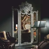 Casa Padrino Miroir sur pied de luxe baroque argenté 230 x H. 260 cm - Italy