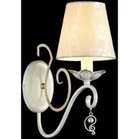 Casa Padrino Applique murale style baroque, finition blanche et dorée, diamètre 14 cm, hauteur 33 cm