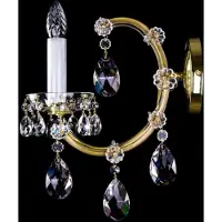 Casa Padrino Luxus Barock Kristall Wandleuchte Gold 12 x 29 x H. 39 cm - Lampe murale somptueuse avec verre en cristal de Bohème - Lampes murales de luxe de style baroque - Noble & Somptueux