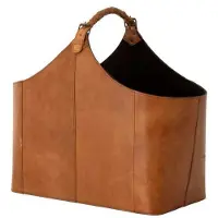 Casa Padrino Designer Sac / Panier en cuir de buffle - Accessoires de luxe