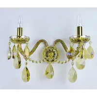 Casa Padrino Luxus Baroque cristal double applique or 38 x 20 x H. 25 cm - Luminaires baroques