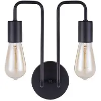 Casa Padrino Applique murale design noire 25 x 17 x H. 30,5 cm - Luminaire moderne avec cadre métallique revêtu et aspect inhabituel de style loft