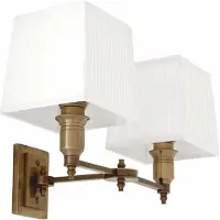 Casa Padrino Luxe Applique murale double laiton antique / blanc 40 cm - Luminaires de Luxe