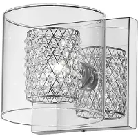 Casa Padrino Applique murale , argentée, dimensions : 13 x 14 x 13 cm. Applique murale moderne pour hôtels et restaurants, en métal et en verre