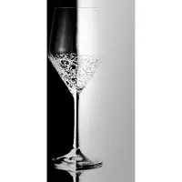 Casa Padrino Verre à vin blanc de luxe, set de 6 verres blancs Ø 8,6 x H. 22,4 cm - Verres à vin faits et peints à la main - Accessoires pour hôtels et restaurants - Qualité de luxe