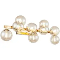 Casa Padrino Applique murale design or / ambre 66 x 23 x H. 24 cm - Lampe de salon moderne