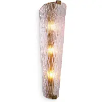 Casa Padrino Applique murale de luxe laiton antique 20 x 14,5 x H. 62,5 cm - Applique murale de salon avec abat-jour en verre fait main - Luminaires de luxe - Intérieur de luxe - Meubles de luxe