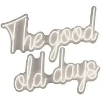 Casa Padrino Luxury LED Illuminated Sign The Good Old Days White Neon 97 x 2 x H. 90 cm - Enseigne déco LED - Déco murale de luxe