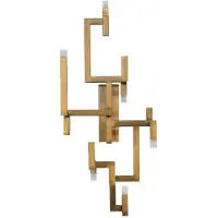 Casa Padrino Luxe Salon Acier inoxydable LED Applique murale or 30,5 x 28,5 x H. 73,5 cm - Lampe murale design