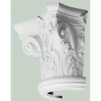 Casa Padrino Baroque Élément décoratif Colonnes Tête de lit Blanc 36 x 18 x H. 30 cm - Décoration murale somptueuse - Décoration baroque