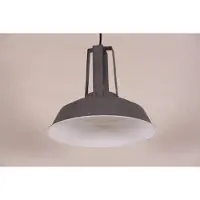 Casa Padrino Suspension vintage industrielle , style antique, finition mate gris foncé, en métal, diamètre 34 cm. Luminaire de plafond idéal pour les restaurants et les hôtels