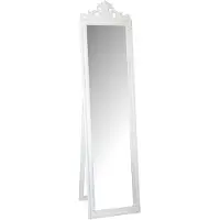 Casa Padrino Miroir baroque sur pied Blanc avec cadre baroque et ornement H. 180 cm - fait main