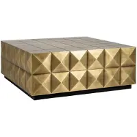 Casa Padrino Table basse de luxe Or / Noir 90 x 90 x H. 35 cm - Table de salon carrée - Meubles de salon - Meubles d'hôtel - Meubles de luxe - Ameublement de luxe