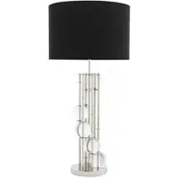 Casa Padrino Lampe de table , design n nickel, diamètre 20 cm, hauteur 43 cm, hauteur totale 85 cm