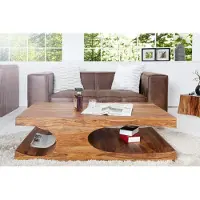 Casa Padrino Designer Table basse en bois massif Naturel L120 x H40 x P70 cm - Salon Table de salon