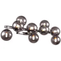 Casa Padrino Applique murale design argent / gris 66 x 23 x H. 24 cm - Lampe de salon moderne