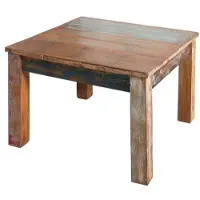 Casa Padrino Designer Table basse en bois massif Coloré 60 x H. 45 cm - Bois massif - Salon Table de salon