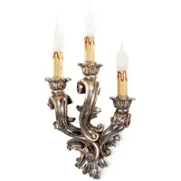 Casa Padrino Luxus Barock Wandleuchte Antik Silber 23 x 14 x H. 41 cm - Lampe murale somptueuse de style baroque - Luminaires baroques - Qualité de luxe - Italy