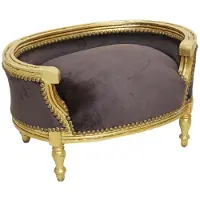 Casa Padrino Baroque Lit pour chien & chat Marron / Or antique - Canapé de style baroque fait main pour chiens & chats - Meubles baroques pour chiens & chats - Meubles pour animaux baroques
