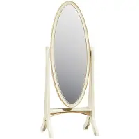 Casa Padrino Luxe Miroir baroque sur pied Crème / Or 65 x 46 x H. 175 cm - Accessoires déco de chambre à coucher