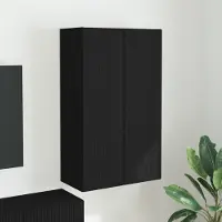 Prolenta Meuble TV mural exclusif - 59,5 x 31 x 100 cm - Noir - Panneau de particules
