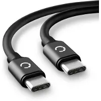 Cellonic Câble USB de données data 2m compatible avec DOOGEE MIX 2 / T3 / T5s / F7 / F7 Pro Cordon USB de charge USB C Type C vers USB C 3.0 3A noir Fil PVC