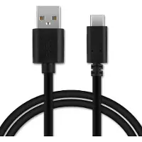 Cellonic 2x Câble USB USB C Type C 2.0 3A transfert données pour appareil cable charge et data 1,0m PVC noir, cordon caméra