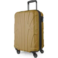 Suitline - Bagage à main avec extension Valise cabine rigide, TSA, 55 cm, env. 40 litres, 100% ABS mat,Or d'automne