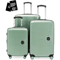 Hauptstadtkoffer MITTE - Set de bagages 3 tailles de valises + étiquette numérique pour bagages, valises à roulettes avec extension XL Set de valises Bagages enregistrés, Mint