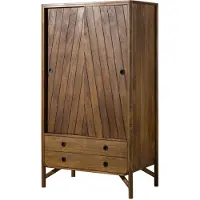 MASSIVMOEBEL24.DE MASSIVMOEBEL24 | Armoire Manguier 100x60x80 huilé marron / poignée noir LOS ANGELES #111