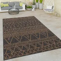 Paco Home Tapis d'intérieur et d'extérieur à tissage plat, style bohème, aspect sisal, robuste, pour balcon et jardin, beige, dimensions 80 x 150 cm